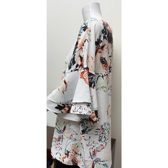 Assorted Brands Women White Short Sleeve Blouse 2XL - Picture 5 of 5